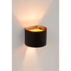 Lucide Wandlamp | 2700K | Xio | Halfrond | IP20 | Zwart | 3.5W LLU20565 - 2