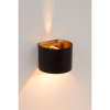 Lucide Wandlamp | 2700K | Xio | Halfrond | IP20 | Zwart | 3.5W LLU20565 - 3