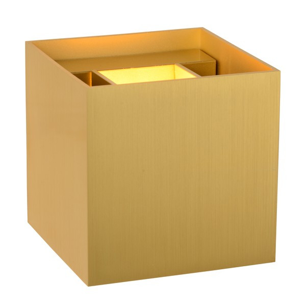 Lucide Wandlamp | 2700K | Xio | Vierkant| IP20 | Goud | 4W LLU20567 - 5