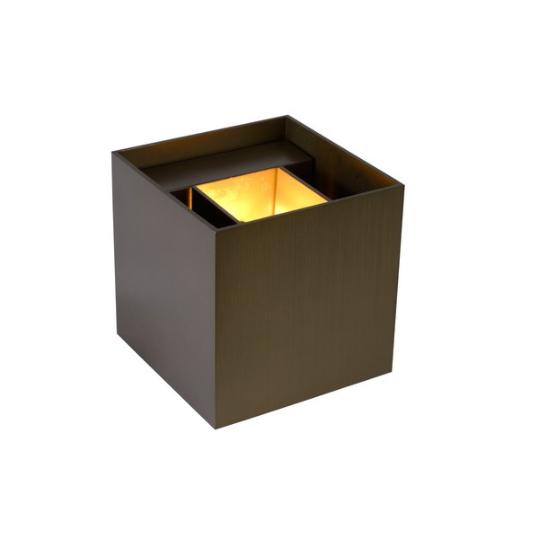Lucide Wandlamp | 2700K | Xio | Vierkant | IP20 | Bruin| 4W LLU20568 - 3