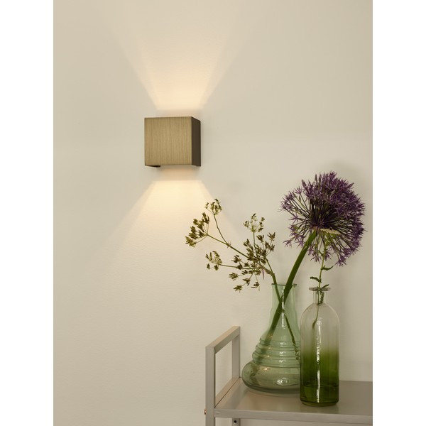 Lucide Wandlamp | 2700K | Xio | Vierkant | IP20 | Bruin| 4W LLU20568 - 2