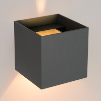 Lucide Wandlamp | 2700K | Xio | Vierkant | IP20 | Donkergrijs | 4W LLU20566