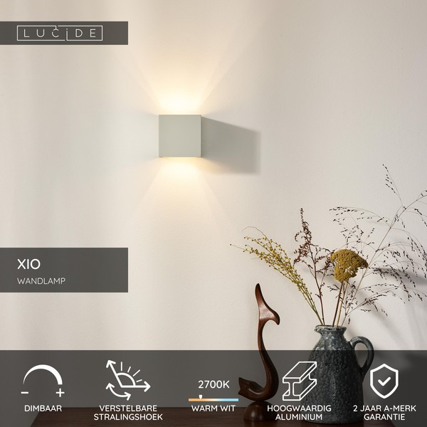 Lucide Wandlamp | 2700K | Xio | Vierkant | IP20 | Wit | 4W LLU20569 - 6