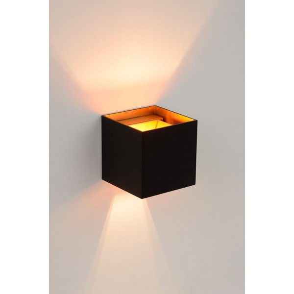 Lucide Wandlamp | 2700K | Xio | Vierkant | IP20 | Zwart | 4W LLU20570 - 2
