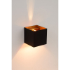 Lucide Wandlamp | 2700K | Xio | Vierkant | IP20 | Zwart | 4W LLU20570 - 3