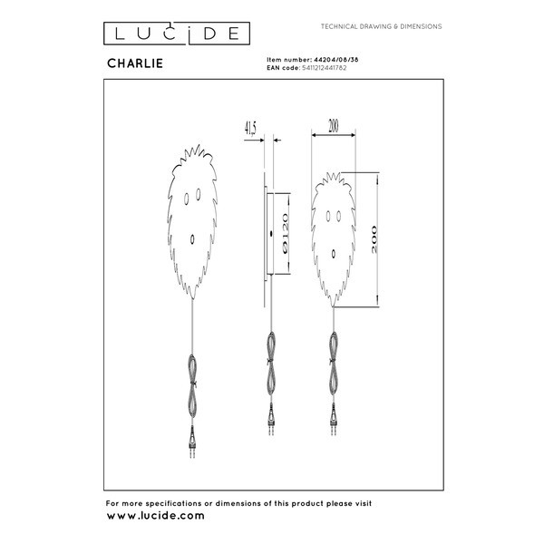 Lucide Wandlamp | Charlie | 2700K | Dimbaar | Beige | 7W LLU20066 - 5