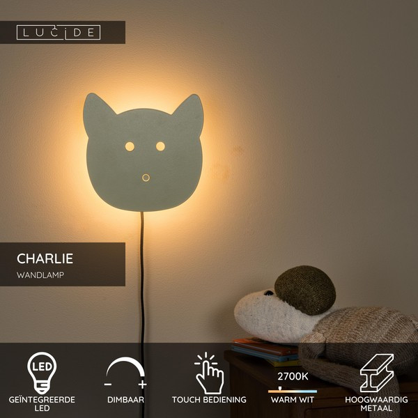 Lucide Wandlamp | Charlie | 2700K | Dimbaar | Groen | 7W LLU20068 - 2