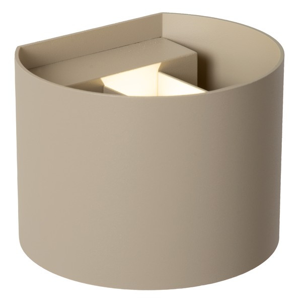 Lucide Wandlamp | Up & Down | Halfrond | Armin | IP54 | Taupe | 2200-2700-3000K | 7W LLU20017 - 3