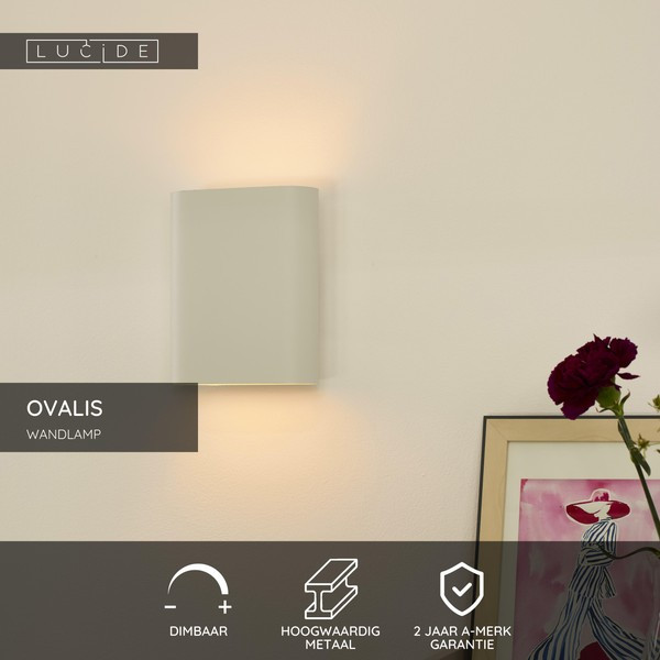 Lucide Wandlamp 2x E14 | Ovalis | IP20 | Wit LLU20311 - 4