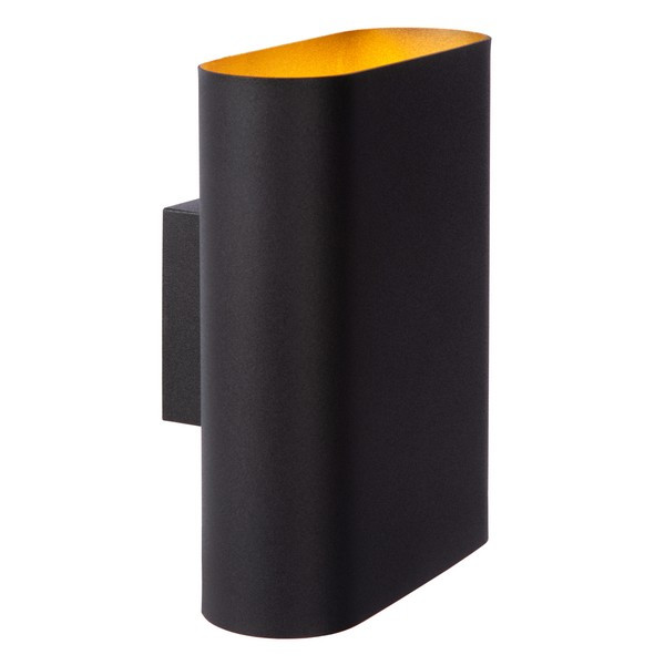 Lucide Wandlamp 2x E14 | Ovalis | IP20 | Zwart/Goud LLU20313 - 4