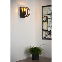Lucide Wandlamp E14 | Manuela | Halfrond | IP20 | Zwart LLU20254