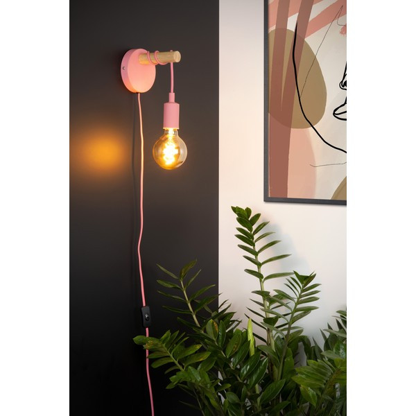 Lucide Wandlamp E27 | Pola | IP20 | Roze | Ø 12 cm LLU20330 - 1