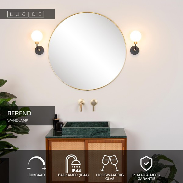 Lucide Wandlamp G9 | Berend | IP44 | Zwart LLU20039 - 5