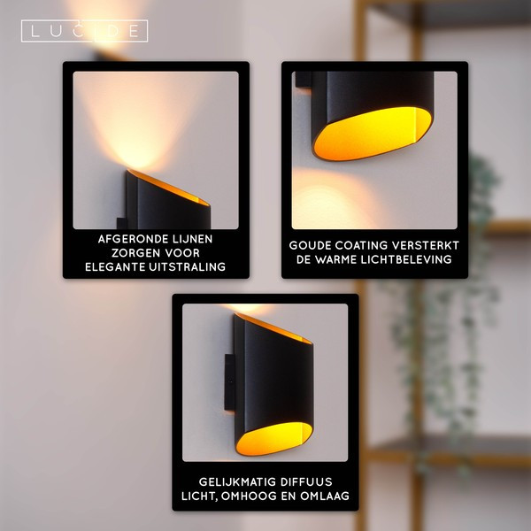 Lucide Wandlamp G9 | Diletta | IP20 | Zwart LLU20099 - 6