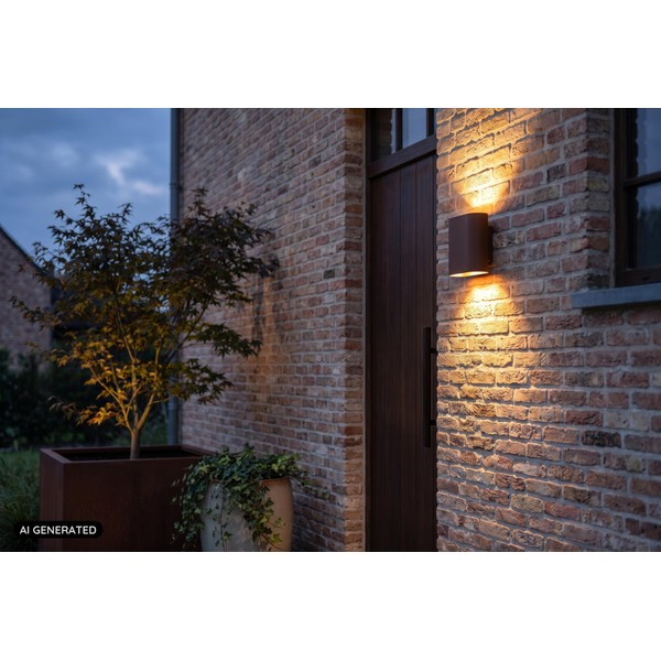 Lucide Wandlamp buiten | Up & Down | Atila | 2700K | IP54 | Roest bruin | 10W LLU20019 - 4