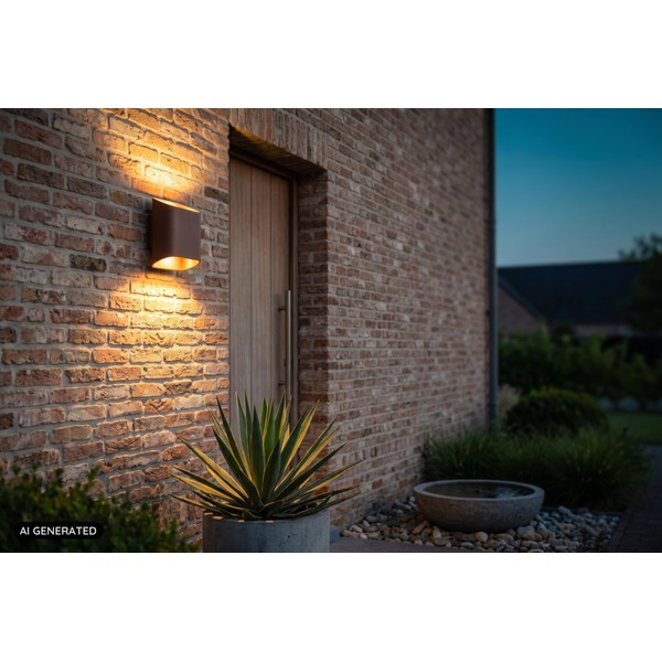 Lucide Wandlamp buiten | Up & Down | Atila | 2700K | IP65 | Roest bruin | 10W LLU20020 - 4