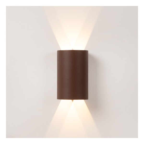 Lucide Wandlamp buiten | Up & Down | York | 2700K | IP54 | Roest bruin | 4.8W LLU20579 - 4