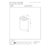 Lucide Wandlamp buiten | Up & Down | York | 2700K | IP54 | Roest bruin | 4.8W LLU20579 - 6
