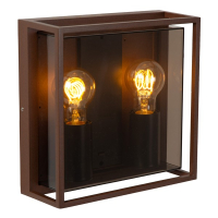 Lucide Wandlamp buiten 2x E27 | Cozette | IP65 | Roest bruin LLU20092