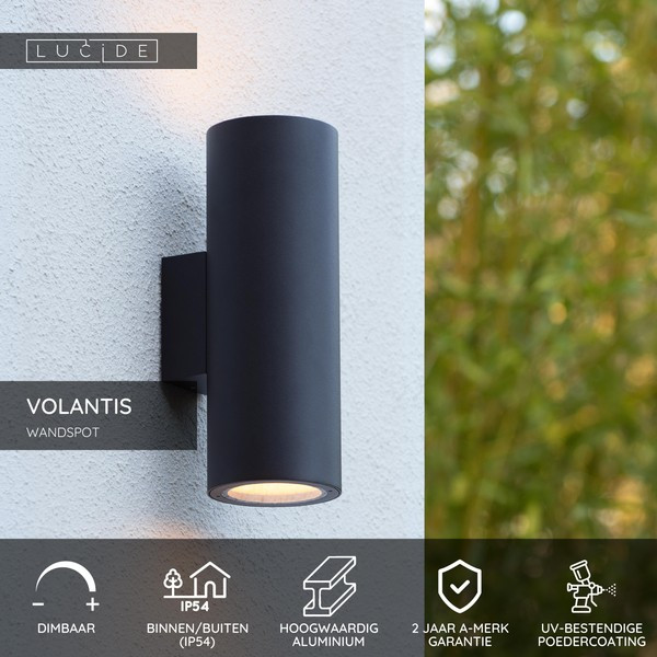 Lucide Wandlamp buiten E27 | Up & Down | Volantis | IP54 | Zwart LLU20554 - 3
