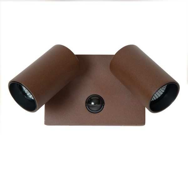 Lucide Wandlamp buiten op sensor | Emeric | 2200-2700-3000K | IP54 | Bewegingssensor | Roest bruin | 20W LLU20112 - 2