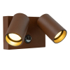 Lucide Wandlamp buiten op sensor | Emeric | 2200-2700-3000K | IP54 | Bewegingssensor | Roest bruin | 20W LLU20112 - 3