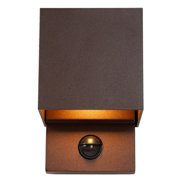 Lucide Wandlamp buiten op sensor | Tadzio | 2700-3300-4000K | IP65 | Bewegingssensor | Roest bruin | 7W LLU20408 - 3