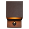 Lucide Wandlamp buiten op sensor | Tadzio | 2700-3300-4000K | IP65 | Bewegingssensor | Roest bruin | 7W LLU20408 - 3