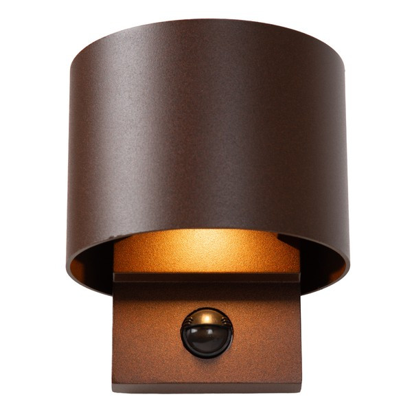 Lucide Wandlamp buiten op sensor | Tadzio | 2700-3300-4000K | IP65 | Bewegingssensor | Roest bruin | 7W LLU20409 - 3