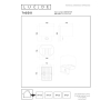 Lucide Wandlamp buiten op sensor | Tadzio | 2700-3300-4000K | IP65 | Bewegingssensor | Roest bruin | 7W LLU20409 - 5