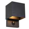 Lucide Wandlamp buiten op sensor | Tadzio | 2700-3300-4000K | IP65 | Bewegingssensor | Zwart | 7W LLU20410 - 1