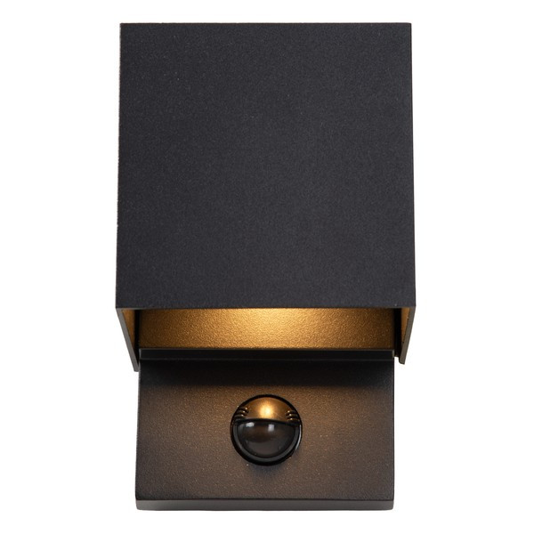 Lucide Wandlamp buiten op sensor | Tadzio | 2700-3300-4000K | IP65 | Bewegingssensor | Zwart | 7W LLU20410 - 3