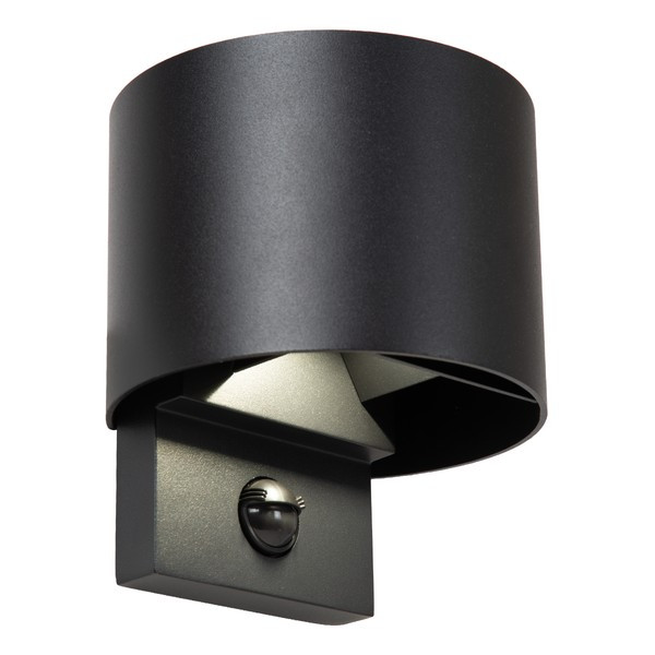 Lucide Wandlamp buiten op sensor | Tadzio | 2700-3300-4000K | IP65 | Bewegingssensor | Zwart | 7W LLU20411 - 1