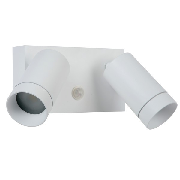 Lucide Wandlamp buiten op sensor 2x GU10 | Taylor | IP54 | Bewegingssensor | Wit LLU20424 - 2