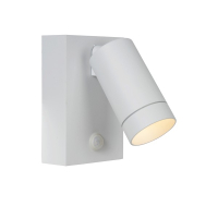 Lucide Wandlamp buiten op sensor GU10 | Taylor | IP54 | Bewegingssensor | Wit LLU20422