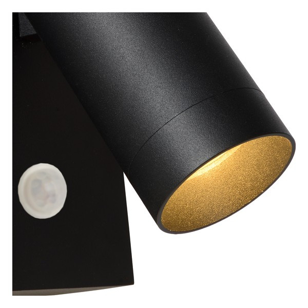 Lucide Wandlamp buiten op sensor GU10 | Taylor | IP54 | Bewegingssensor | Zwart LLU20423 - 3