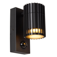 Lucide Wandlamp buiten op sensor GU10 | Timbala | IP44 | Bewegingssensor | Zwart LLU20428