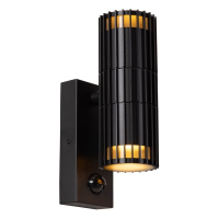 Lucide Wandlamp buiten op sensor GU10 | Up & Down | Timbala | IP44 | Bewegingssensor | Zwart LLU20430