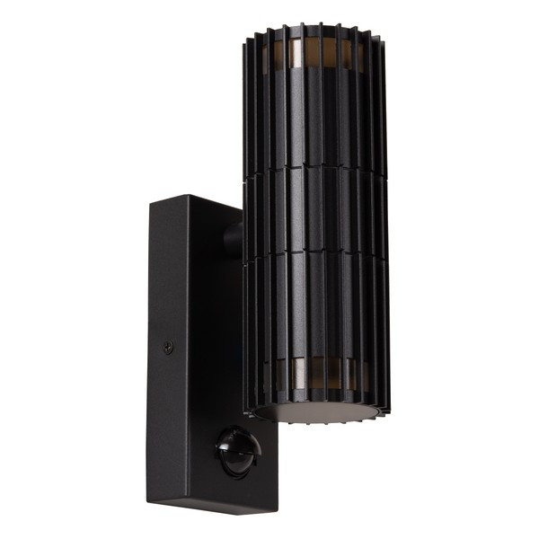 Lucide Wandlamp buiten op sensor GU10 | Up & Down | Timbala | IP44 | Bewegingssensor | Zwart LLU20430 - 2