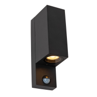 Lucide Wandlamp buiten op sensor GU10 | Up & Down | Zaro | IP65 | Bewegingssensor | Zwart LLU20588