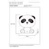 Lucide oplaadbare nachtlamp | Dodo panda | 4000K | Zwart/Wit | 3-staps dimbaar | 3W LLU20102 - 7