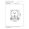 Lucide oplaadbare nachtlamp | Pincha bear | RGB + 2100K | Bruin | 3-staps dimbaar | 0.5W LLU20325 - 7