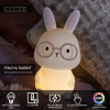 Lucide oplaadbare nachtlamp | Pincha rabbit | RGB + 2700K | Wit | 3-staps dimbaar | 0.5W LLU20328 - 2
