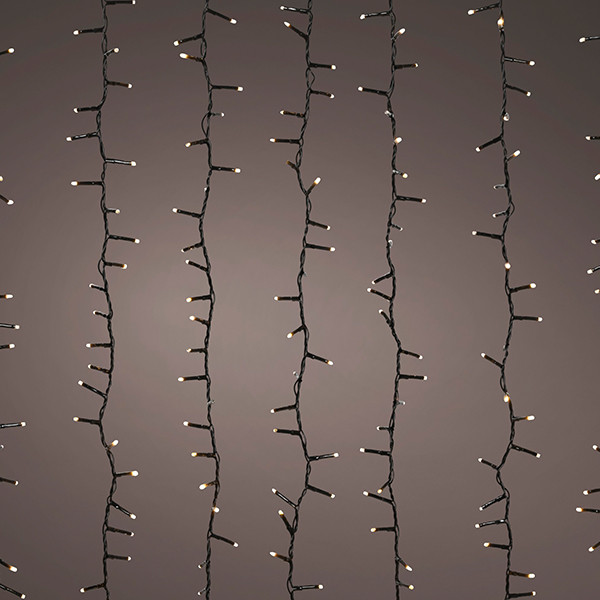Cascadeverlichting cluster | 6 takken | Warm wit | Sparkle | 1080 lampjes | Lumineo LLU00452 - 1