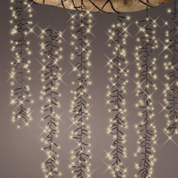 Lumineo Cascadeverlichting cluster | 6 takken | Warm wit | Twinkelen | 480 lampjes | Lumineo  LLU00201