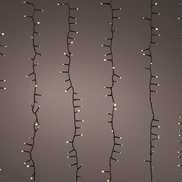 Cascadeverlichting cluster | 9 takken | Warm wit | Sparkle | 648 lampjes | Lumineo LLU00451 - 1