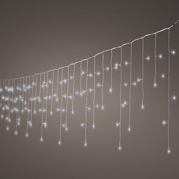 IJspegelverlichting 20 meter | Koud wit | Twinkle effect | 490 lampjes | Witte kabel | Lumineo LLU00493 - 1