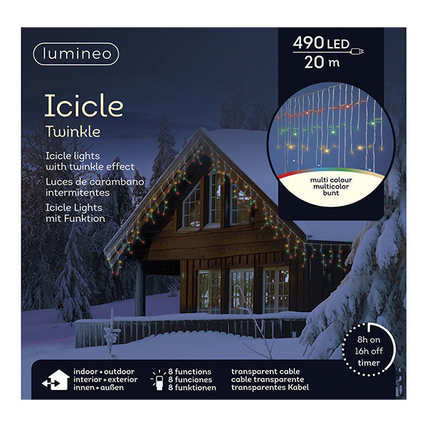 IJspegelverlichting 20 meter | Multicolor | Twinkle effect | 490 lampjes | Lumineo LLU00488 - 2