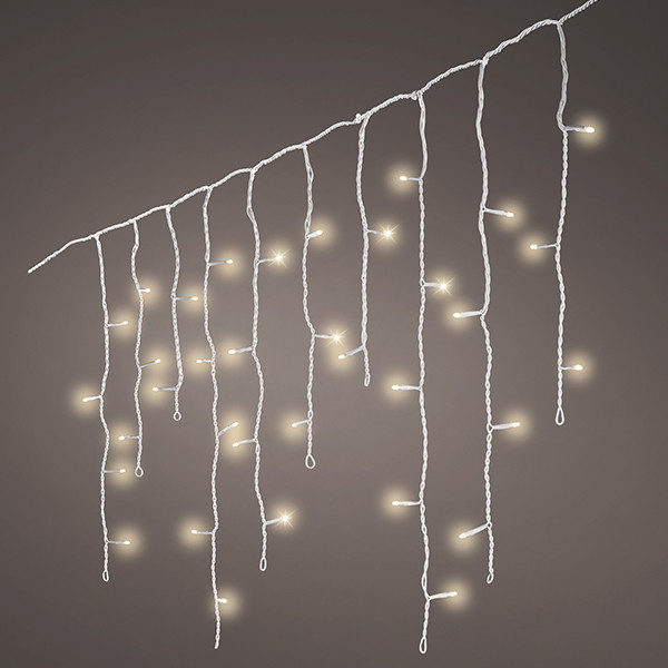 IJspegelverlichting 20 meter | Warm wit | Twinkle effect | 490 lampjes | Witte kabel | Lumineo LLU00494 - 1