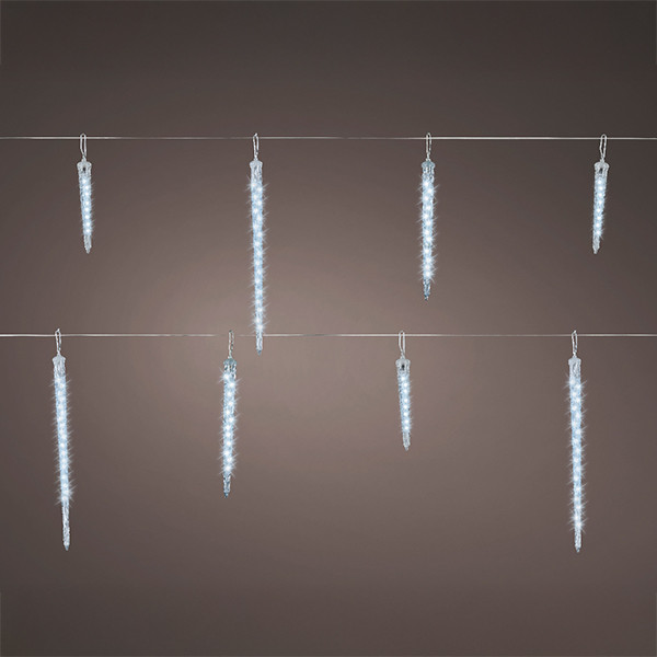 IJspegelverlichting 2,8 meter | Koud wit | Sneeuwval effect | 192 lampjes | Lumineo LLU00314 - 1